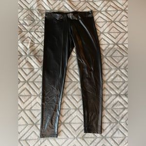 Faux Black Leather Leggings